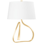 Tharold Table Lamp - Vintage Gold Leaf / White