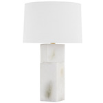 Brockton Table Lamp - Alabaster / White