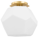 Tring Ceiling Light - Aged Brass / Opal