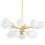 Tring Chandelier - Aged Brass / Opal