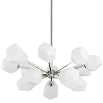 Tring Chandelier - Polished Nickel / Opal