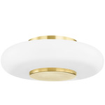 Blyford Ceiling Light - Aged Brass / Clear Etched
