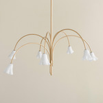 Flora Chandelier - Brass / Opaline