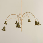 Flora Chandelier - Brass / Pistachio