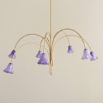 Flora Chandelier - Brass / Lilac