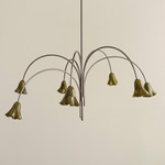 Flora Chandelier - Pewter / Pistachio