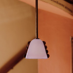 Calla Petite Pendant - Patina Brass / Lilac with Amber Embelleshments