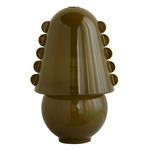 Calla Table Lamp - Patina Brass / Pistachio with Pistachio Embellishments
