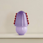 Calla Table Lamp - Blackened Brass / Lilac with Poppy Embelleshments