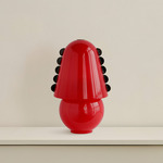 Calla Table Lamp - Blackened Brass / Poppy with Ink Embellishments