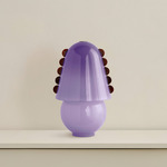 Calla Table Lamp - Pewter / Lilac with Amber Embelleshments