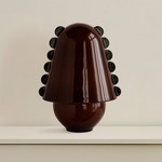Calla Table Lamp - Brass / Tobacco with Pistachio Embellishments