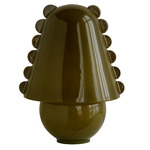 Calla Table Lamp - Patina Brass / Pistachio with Pistachio Embellishments