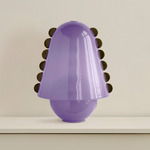Calla Table Lamp - Patina Brass / Lilac with Pistachio Embelleshments