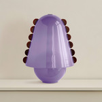 Calla Table Lamp - Blackened Brass / Lilac with Amber Embelleshments