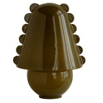 Calla Table Lamp - Blackened Brass / Pistachio with Pistachio Embellishments