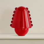 Calla Table Lamp - Blackened Brass / Poppy with Poppy Embellishments