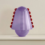 Calla Table Lamp - Pewter / Lilac with Poppy Embelleshments