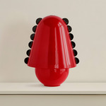 Calla Table Lamp - Pewter / Poppy with Ink Embellishments