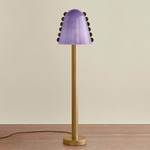 Calla Floor Lamp - Brass / Lilac with Pistachio Embelleshments
