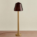 Calla Floor Lamp - Brass / Tobacco with Ink Embellishments