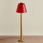 Calla Floor Lamp - Brass / Poppy with Poppy Embellishments