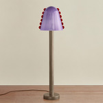 Calla Floor Lamp - Pewter / Lilac with Poppy Embelleshments