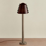 Calla Floor Lamp - Pewter / Tobacco with Ink Embellishments