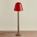 Calla Floor Lamp - Pewter / Poppy with Poppy Embellishments