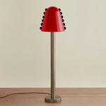 Calla Floor Lamp - Pewter / Poppy with Ink Embellishments
