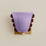 Calla Wall Sconce - Brass / Lilac with Amber Embelleshments
