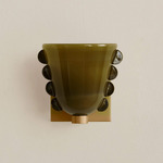 Calla Wall Sconce - Brass / Pistachio with Pistachio Embellishments
