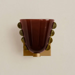 Calla Wall Sconce - Brass / Tobacco with Pistachio Embellishments