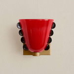 Calla Wall Sconce - Brass / Poppy with Ink Embellishments