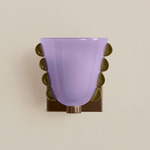 Calla Wall Sconce - Patina Brass / Lilac with Pistachio Embelleshments