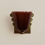 Calla Wall Sconce - Patina Brass / Tobacco with Pistachio Embellishments