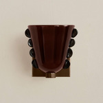 Calla Wall Sconce - Patina Brass / Tobacco with Ink Embellishments