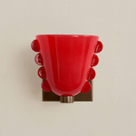 Calla Wall Sconce - Patina Brass / Poppy with Poppy Embellishments