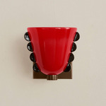 Calla Wall Sconce - Patina Brass / Poppy with Ink Embellishments