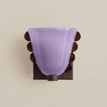 Calla Wall Sconce - Blackened Brass / Lilac with Amber Embelleshments