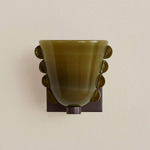 Calla Wall Sconce - Blackened Brass / Pistachio with Pistachio Embellishments