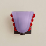 Calla Wall Sconce - Blackened Brass / Lilac with Poppy Embelleshments