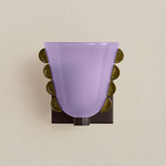 Calla Wall Sconce - Blackened Brass / Lilac with Pistachio Embelleshments