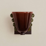 Calla Wall Sconce - Blackened Brass / Tobacco with Pistachio Embellishments