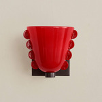 Calla Wall Sconce - Blackened Brass / Poppy with Poppy Embellishments