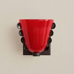 Calla Wall Sconce - Blackened Brass / Poppy with Ink Embellishments