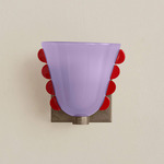 Calla Wall Sconce - Pewter / Lilac with Poppy Embelleshments