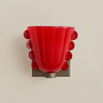 Calla Wall Sconce - Pewter / Poppy with Poppy Embellishments