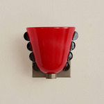 Calla Wall Sconce - Pewter / Poppy with Ink Embellishments