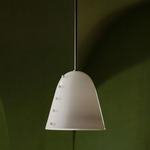 Gemma Pendant - Patina Brass / Opaline with Opaline Embellishments